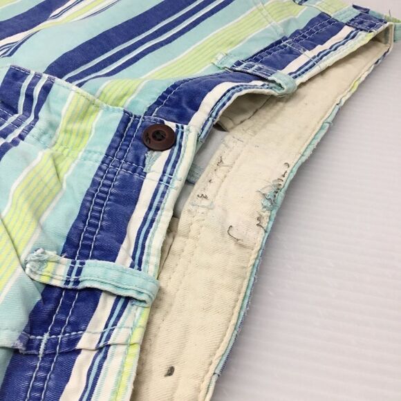 American Eagle Striped Button Fly Shorts (UC4) - Picture 3 of 8